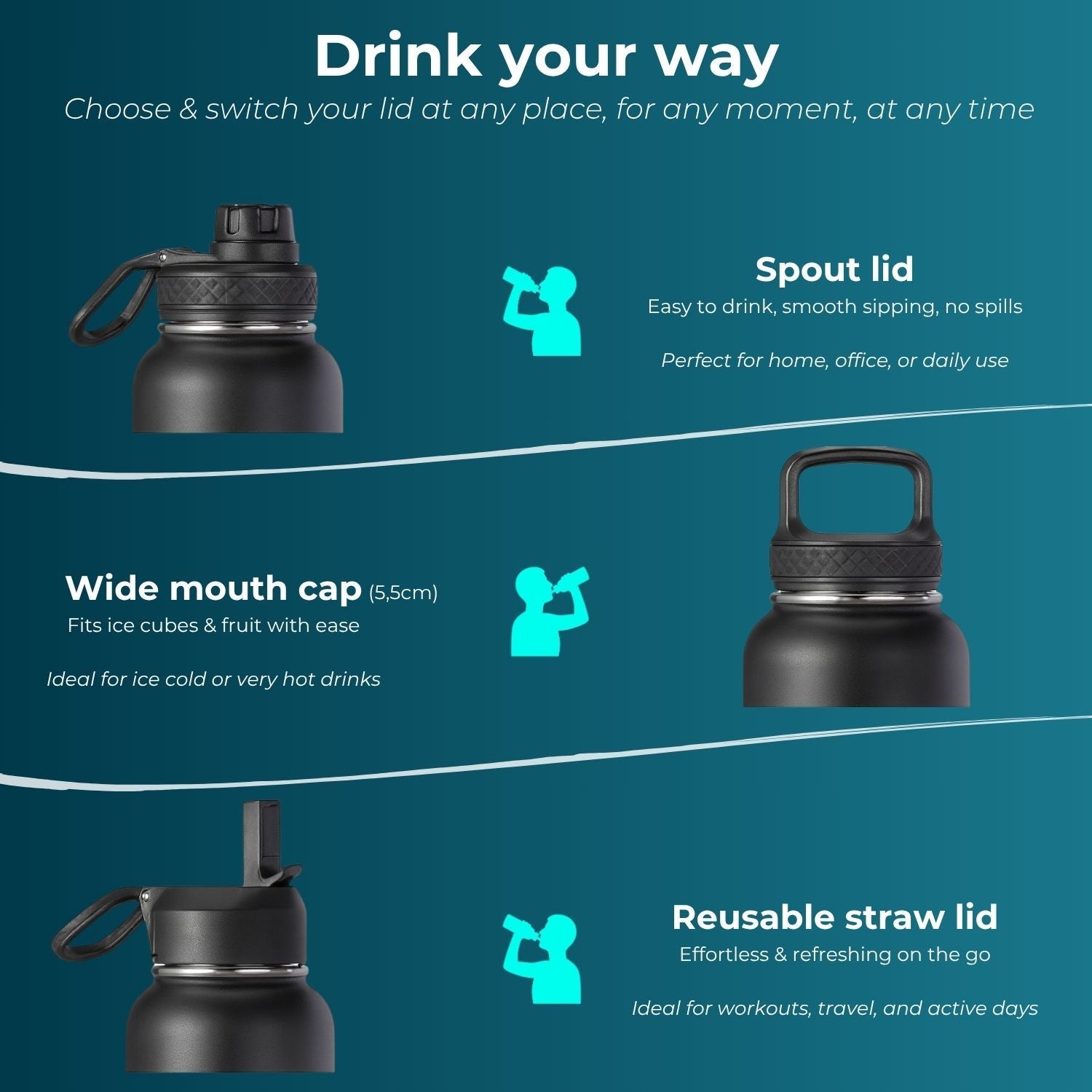 Sleek Stainless Steel Drink Bottle